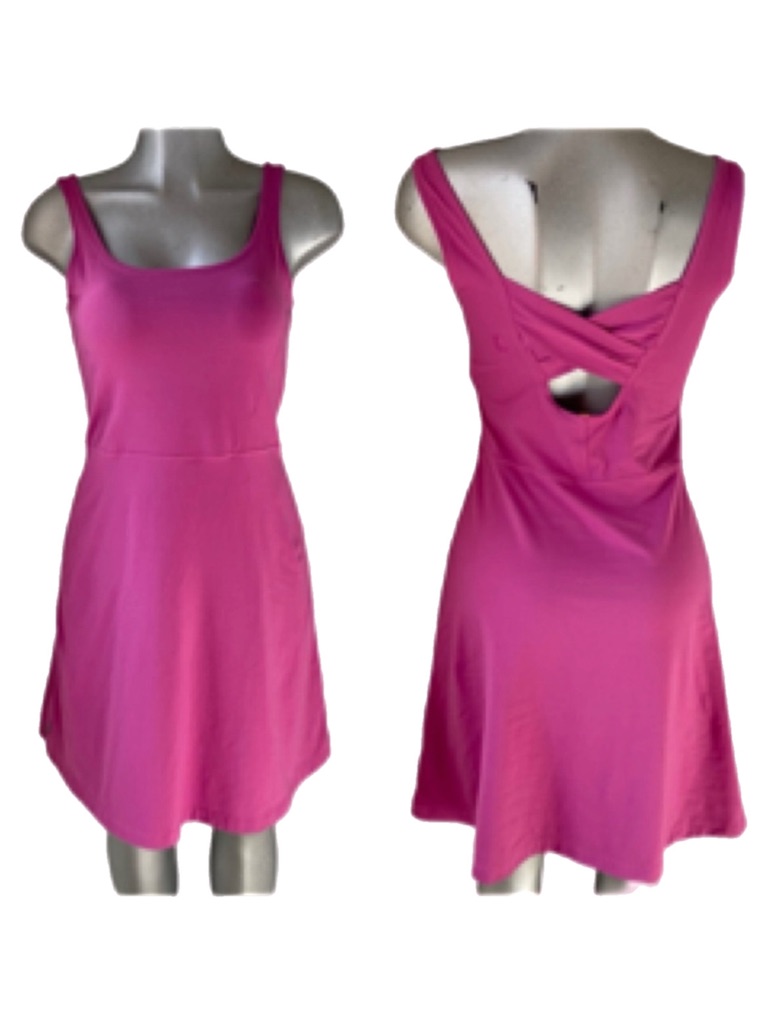 Lole Saffron Tennis Dress Small Magenta Pink Athletic Athleisure Quick Dry Golf